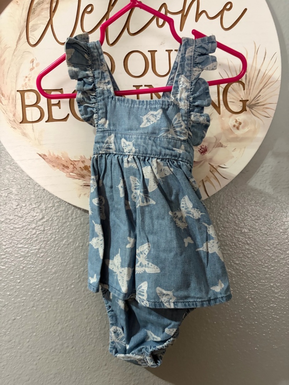Baby girls wrangler Jean 2pc set 0-3months